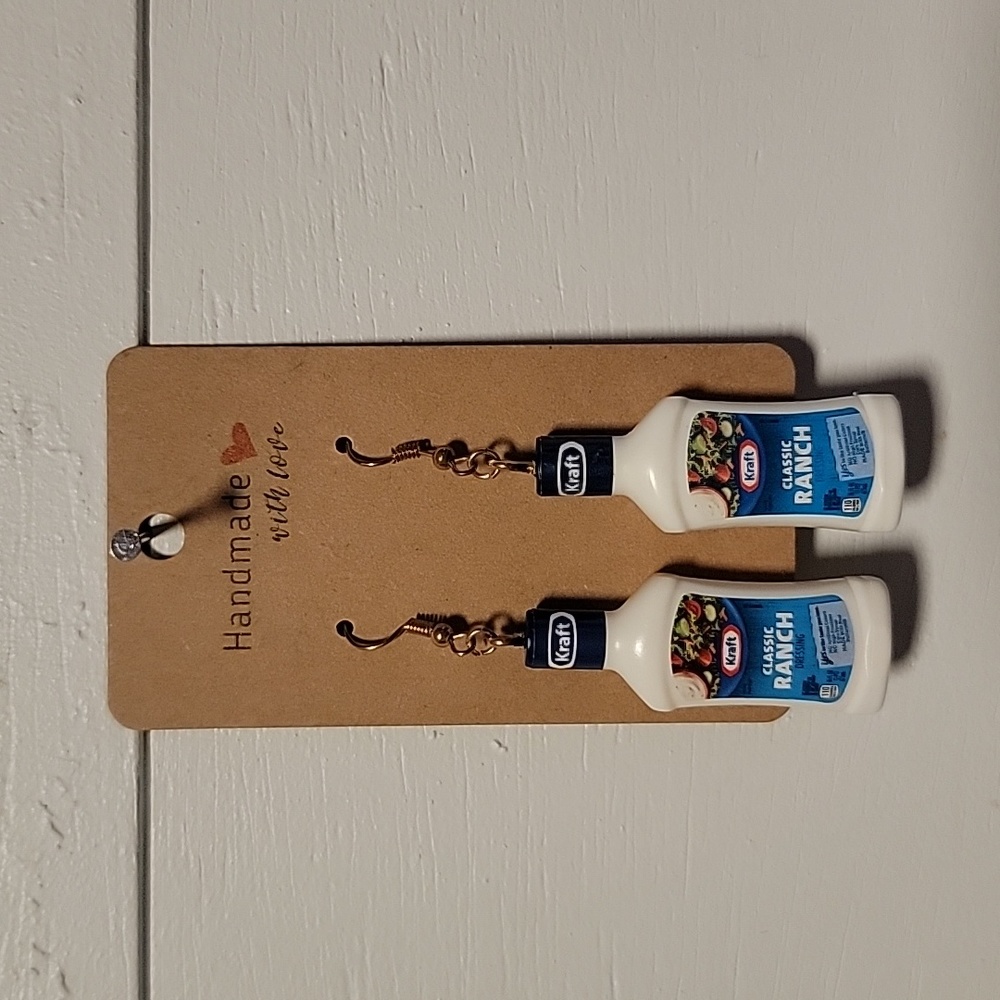 Handmade "Kraft Ranch Dressing" Earrings